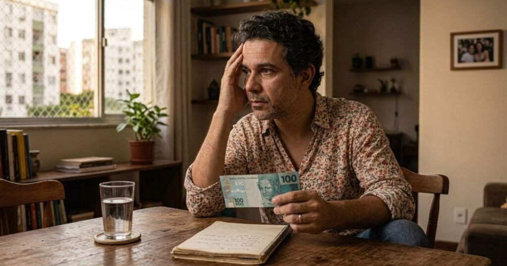 homem pensando em como investir 100 reais por mês